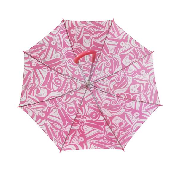 190T Pongee Straight Printed Advertising Umbrella