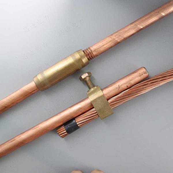 Terra elétrica de aço suave Rod Pure Copper Earthing Electrode