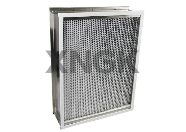 Rigid High Temperature Air Filter , High Efficiency Hepa Filter Stainless Steel Frame