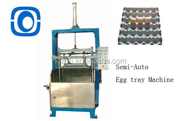 Vacuum Suction Semi Automatic Egg Tray Machine , CE Certified Egg Packaging Machine