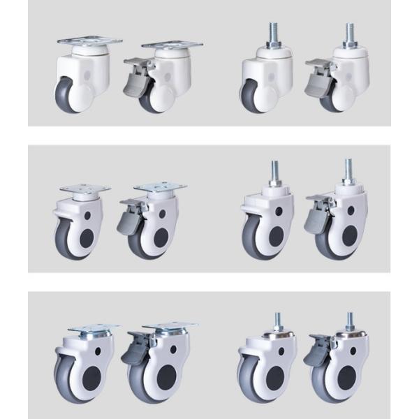 110kg Dustproof PU Hospital Bed Caster Wheels Furniture Moving Casters