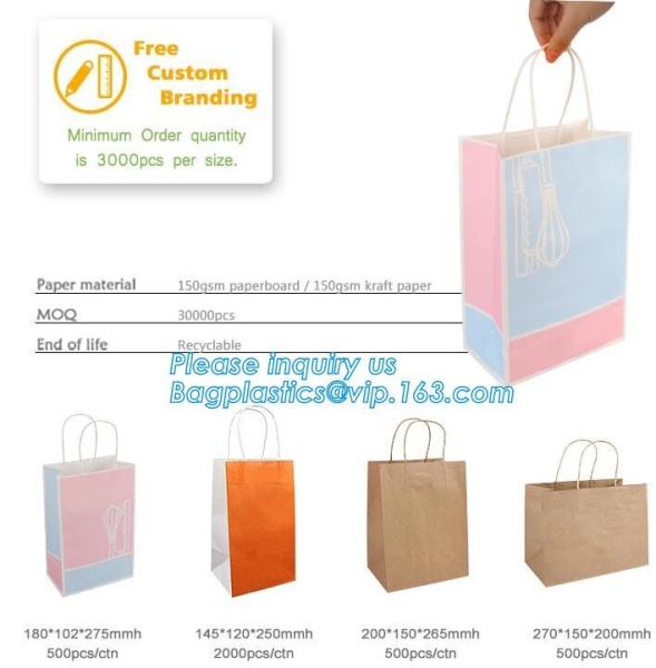 Paper Carrier Bag, Gift Packaging Carrie Shopping Paper Bag, Birthday Wedding Christmas, Festive Celebrations