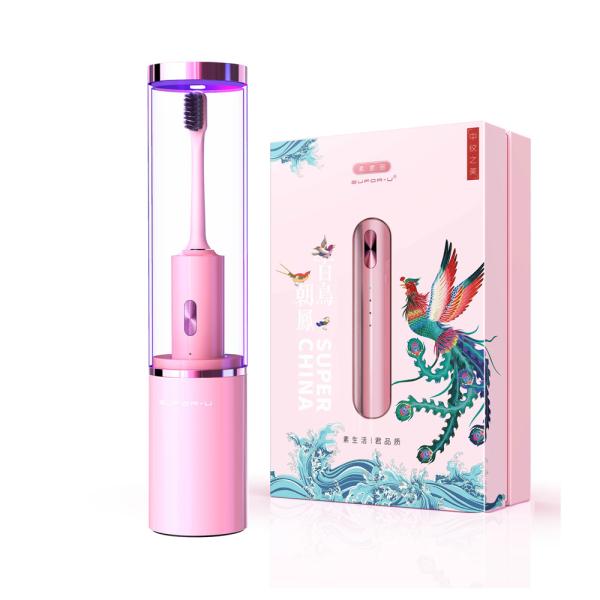 Wireless Charging UV Disinfection Adult OEM Sonic Electric Toothbrush With Smart Timer
