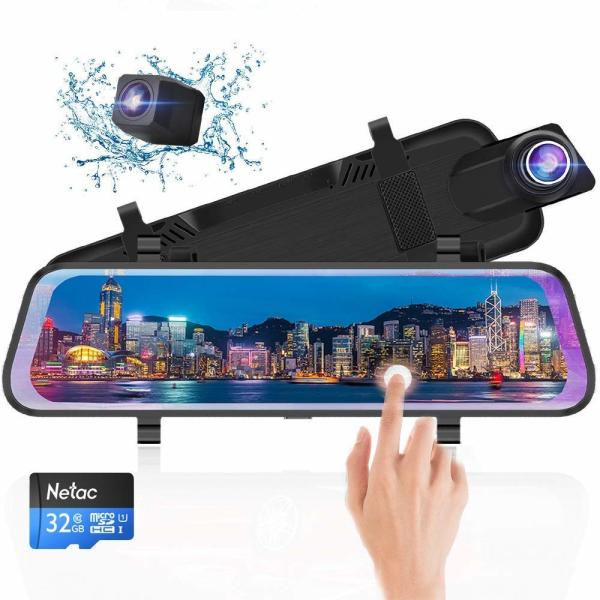10 Inch Full HD HDR 24V Backup FCC 1080P Dash Cam Detect Motion