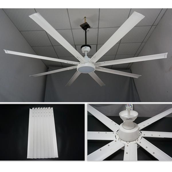 Ventilador de refrigeração de ar 84 polegadas Inverter sem escova de alumínio lâmina Ventilador de teto para ginásio