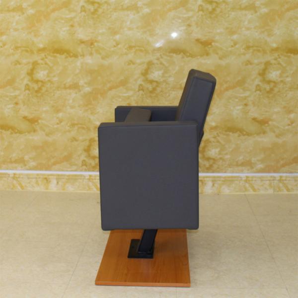 Collapsible Black Folding Cinema Seats Movie Chairs With Aluminum Leg High Density