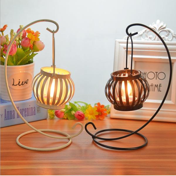 Vintage Pumpkin 300g Metal Candle Holders For Decoration