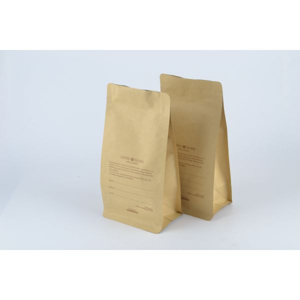Eco Friendly Coffee Bean Packaging Pouch Compostable Recyclable With Pull Tab Ziplock