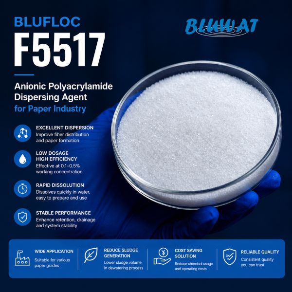 Paper Pulp Dispersant BLUFLOC F5517 for Recycled Paper and High-Speed Paper Machines
