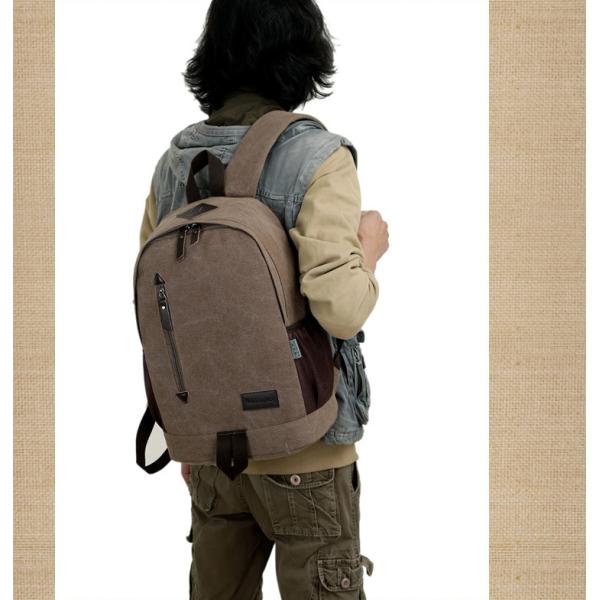Outdoor canvas backpack unisex travel backpack bag with laptop compartment for high school students