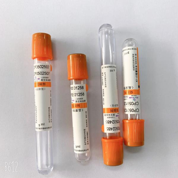 Coagulation Sample Collection Test Tube Orange Clot Activator Tube