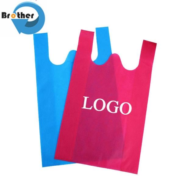 Low MOQ Cheap Price Promotional Customized Colors Tote PLA Non-Woven Shopping Bag, Eco Recyclable PP Non Woven Bags