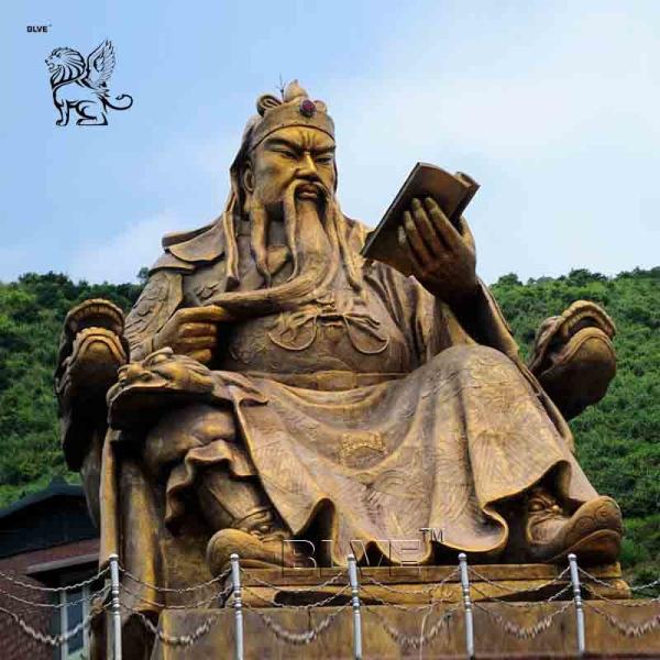 Bronze Guan Gong Sculpture Copper Metal Kwan Kung Statue Outdoor Large Custom Size