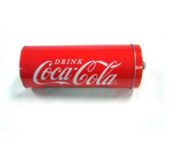 Windowed Printed Round Tin With Plastic Knob