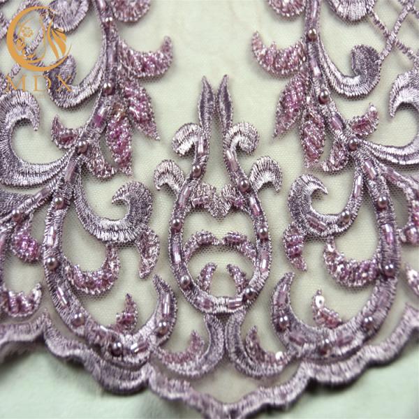 20% полиэстер ткани шнурка элегантности красивое Handmade для платья партии