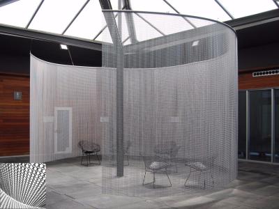 High Strength Architectural Metal Mesh Curtain Lightweight Chain Link For Fireproof Decorative
