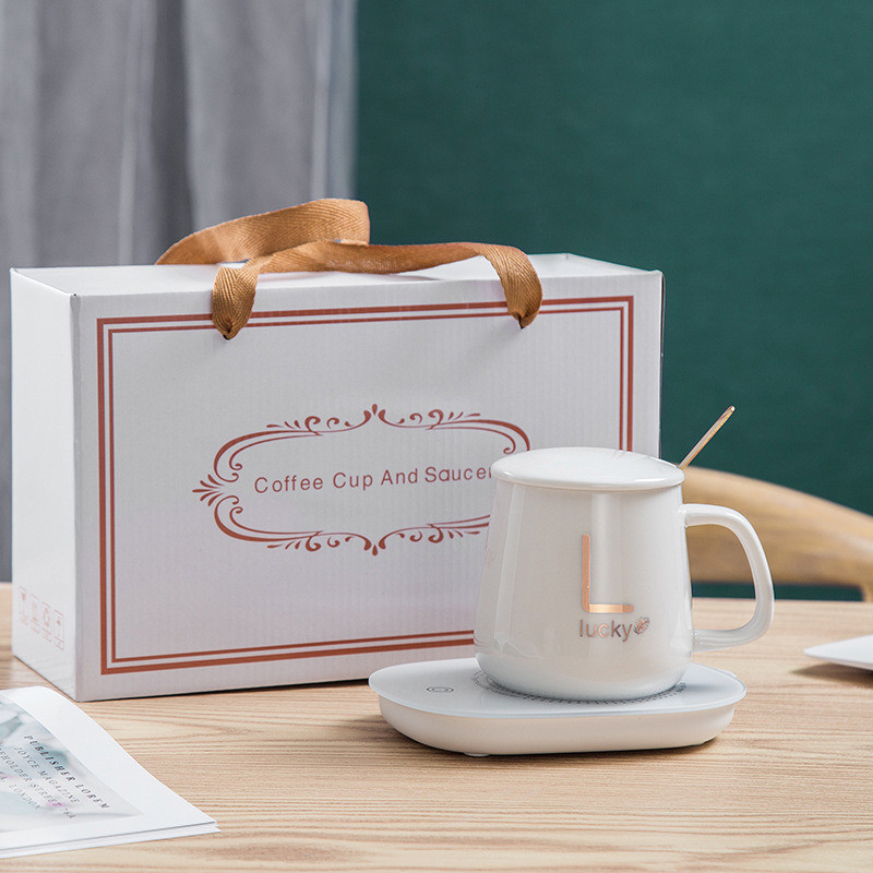 Ceramic Coffee Mug Automatically Heated 55 Degrees Thermostat Cup for Your Relaxation