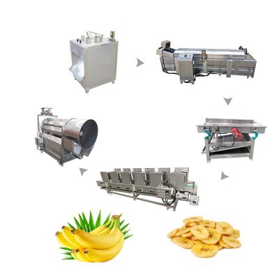 Máquina e linha de produção de batatas fritas de banana de 800 kg para produção de batatas fritas em larga escala