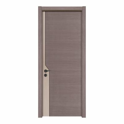 6 Layer HDF Cherry Wood Doors Interior Room Door Crackproof 80mm Width