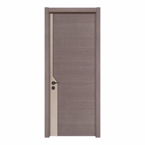 6 Layer HDF Cherry Wood Doors Interior Room Door Crackproof 80mm Width