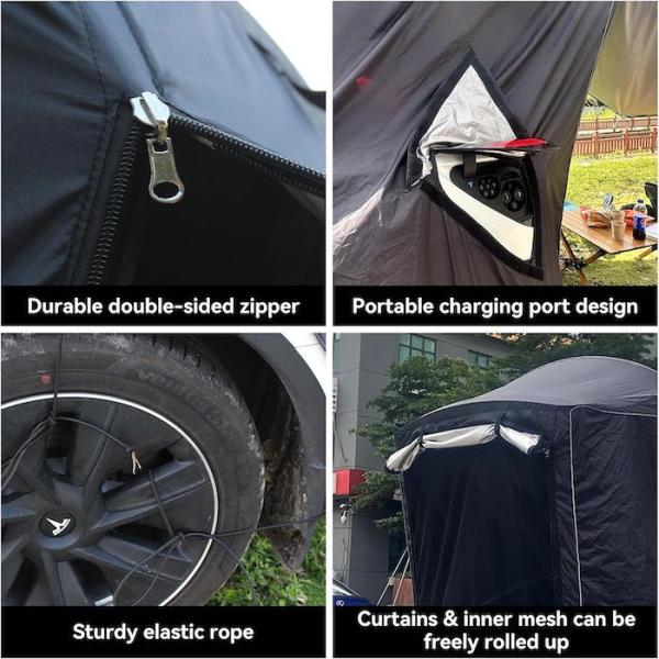 Легкая 4-сезонная палатка для кемпинга Tesla Черный цвет водонепроницаемый серебристый полиэстер 210D Быстрая установка за 10 минут