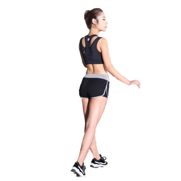 CPG Global 2017 Spring Summer Women's Raceback Stretched Breathable Black Sport Bra Yoga Workout Fitness Top W133