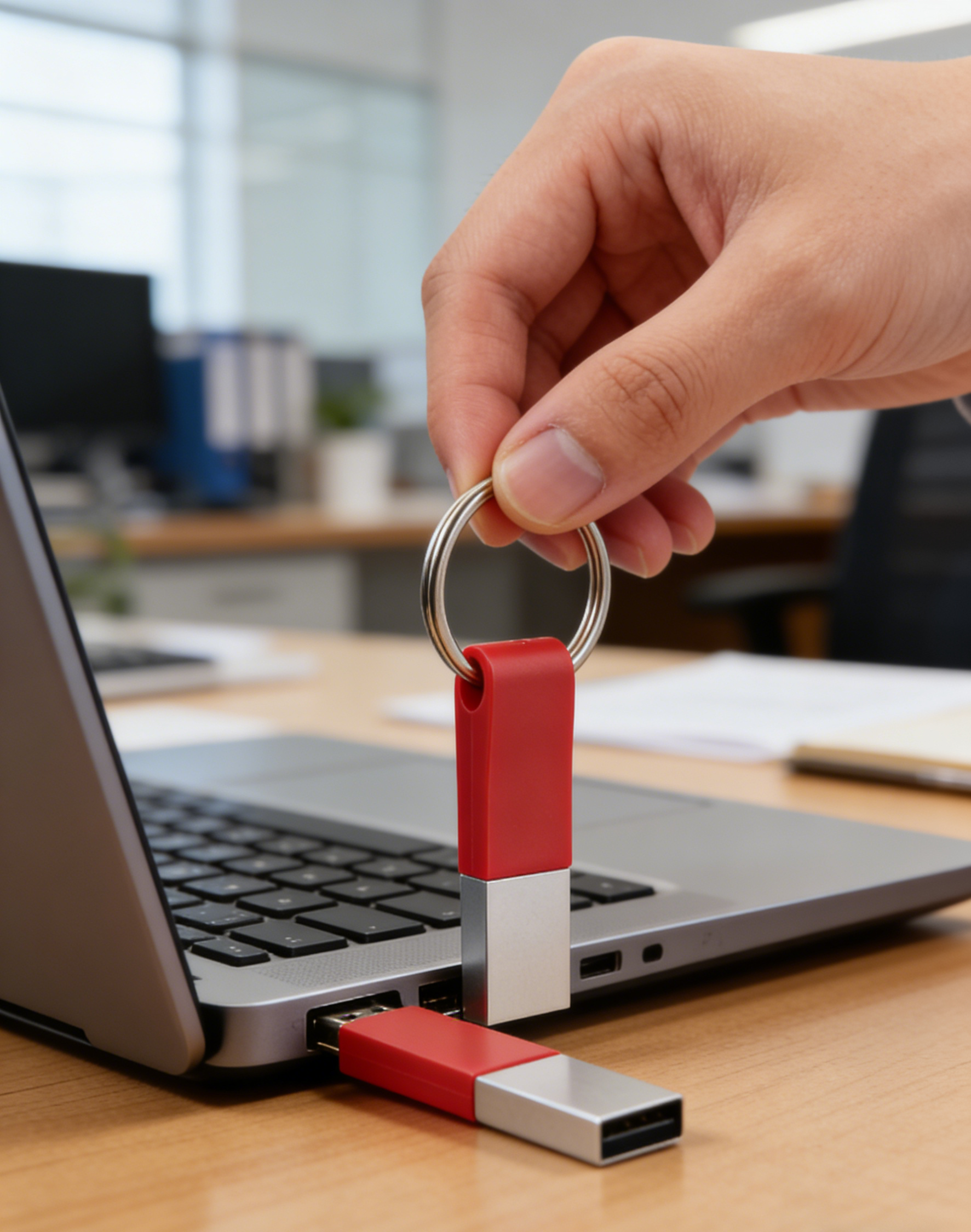 High Speed 32G 64GB 128GB Plastic USB Flash Drive With Ring For Car Key Backpack Plastic With Key Ring