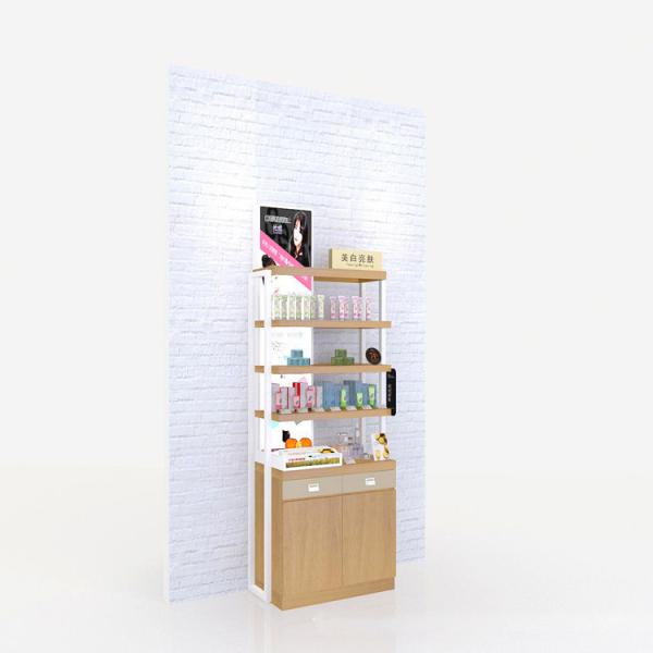 Exquisite Wooden Cosmetic Store Furniture Modern Various Shapes Available