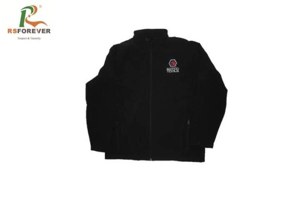 Plain Black Hooded Sweatshirt Jacket Embroidered Outdoor Sports Windbreaker