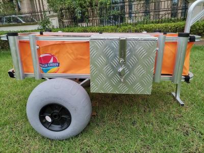 Convenient Beach Wagon Cart Foldable And 168*89.5*77cm With 8PCS Rod Holders
