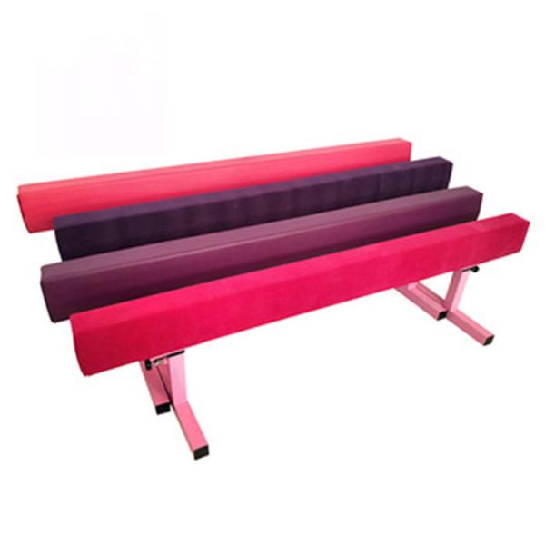 Pink Faux Leather Kids Gymnastics Beam Eco Friendly For Outdoor Exercise Sport
