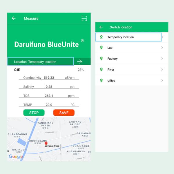 Приборы андроида метра ПЭ-АШ ORP приложения BlueUnite портативные