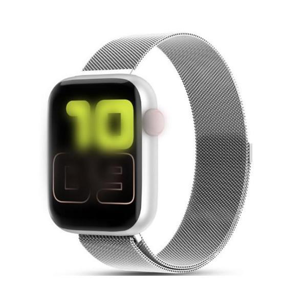 Metal Band Men Blood Pressure Tracker Watch , Full Touch Ip67 Waterproof Smart Watch