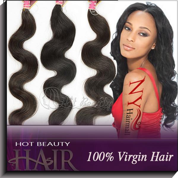 Natural Black Virgin Human Hair Extensions Not Frizzy For Peruvian 22 Inch