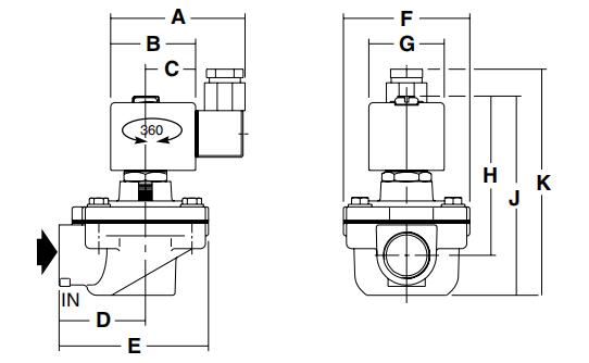 SCG353A043 - G3/4 Orifice Size 20mm Threaded Dust Collector Pulse Valves Aluminium Body NBR Seal Series 353