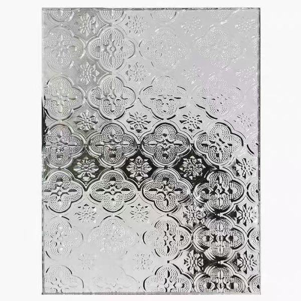 Textured Patterned Decorative Glass Panel For Doors Windows Interior Partitions