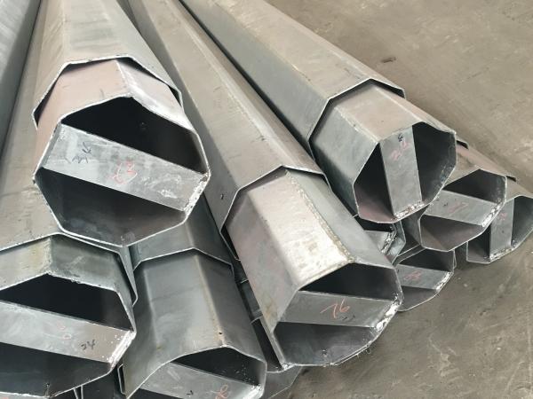 Q345 Design Load 500kg Electrical Power Pole , ODM OEM Tubular Steel Pole