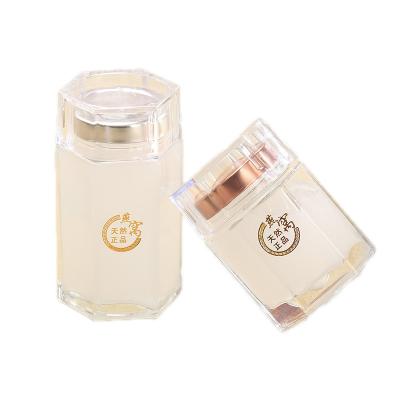 A garrafa sextavada do ninho do pássaro, conserva de vidro do alimento 60ml/80ml/100ml range