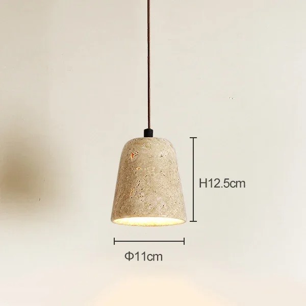 Wabi Sabi Pendant Light Designer Retro Stone Light Bedroom Bedside Dining Lights（WH-AP-676）