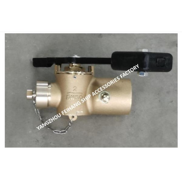 SELF-CLOSING VALVE FOR TANK SOUNDING. WITH VENT VALVE. MODEL-FH-40A MATERIAL - BRONZE