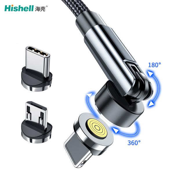 Микро- освещая магнитные 3 в 1 кабеле, кабеле нейлона магнитном быстро поручая