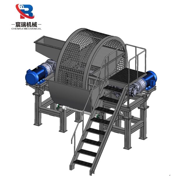 Dual Shaft Rubber Tire Shredder Machine for Waste Tyre Recycling