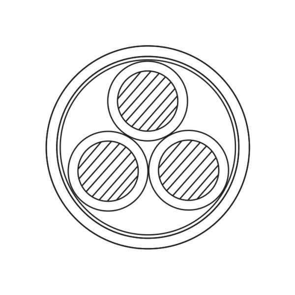 Shanghai Shenghua Cable U-1000V  Unarmoured Three Core Aluminum Conductor PVC Insulated & Sheathed  Cable