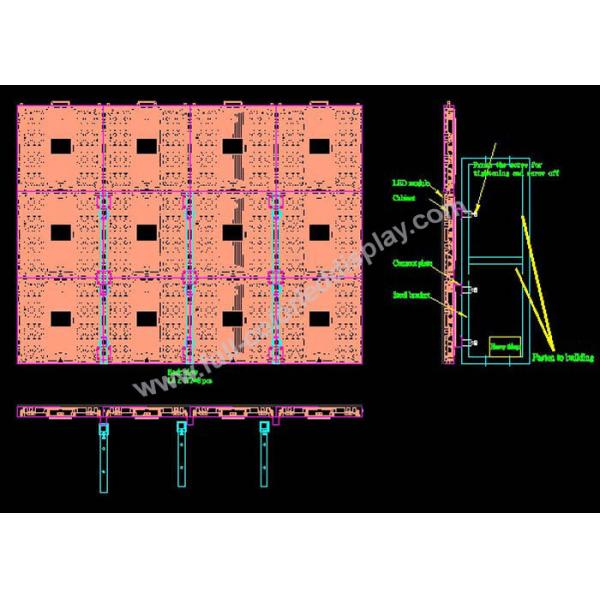 Облегченное обслуживание приведенное широкого угла наблюдения дисплея П4 легкое