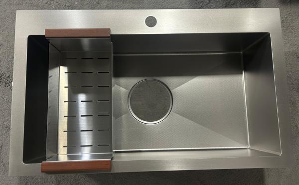 Honey Comb Embossed Steel 304 Sink 185 Big Drain Hold For Korean Market Thick top