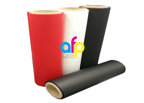 Vermelho material amigável matte do toque macio de Eco do rolo de filme da laminação de 35 mícrons