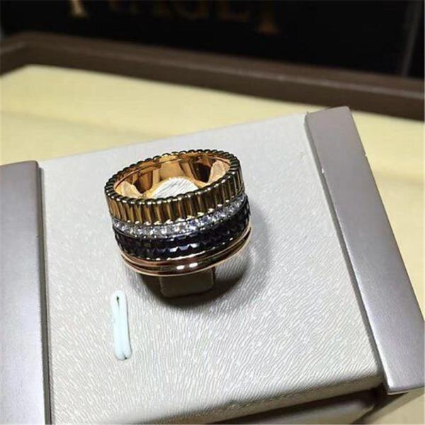 Jewelry factory in Shenzhen, China Br wide ring 18k white gold yellow gold rose gold diamond ring