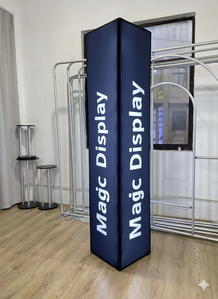 Portable 3ft x 10ft Exhibition Backdrop with Dye Sublimation Printing for Trade Show Stand