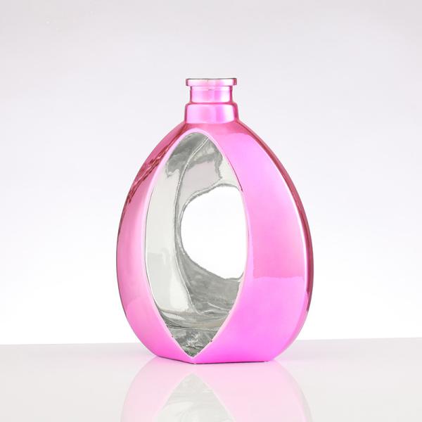 750ml Electroplated Glass Bottle for Spirits Vodka Gin Champagne Liquor Modern Design