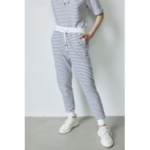 Organic Elastane Sweatshirt Sportswear Striped Short Sleeve Hoodie And Sweatshirt Set